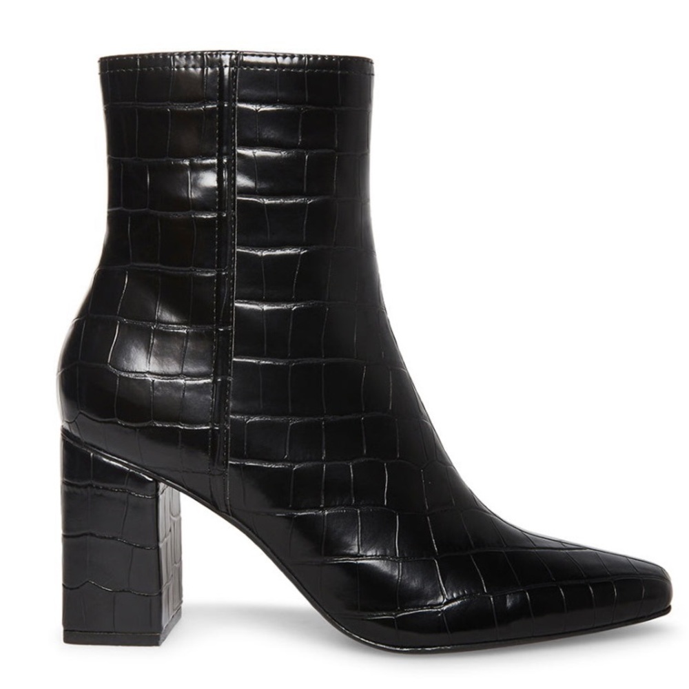 Steve Madden Black Crocodile Boots